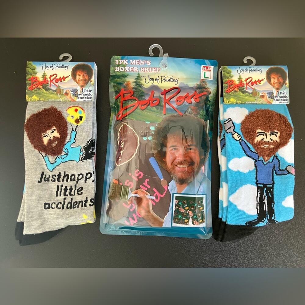 Bob Ross  Men's Boxer Brief and Socks Set